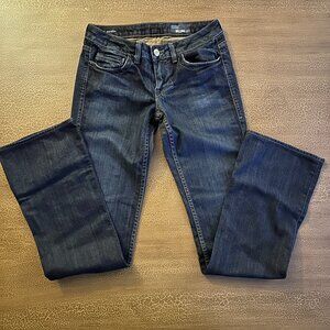 William Rast Dark Denim Jeans - Stella Straight with Boot - Size 27 - USA MADE